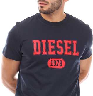 Diesel Heren Diesel T-Diegor 1-A T-Shirt in Navy