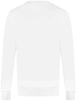 Diesel Heren Dubbel Vernietigd Logo Sweatshirt (Wit)