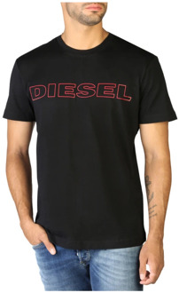 Diesel Heren - Jake T-Shirt Groen met Logo - Zwart - M