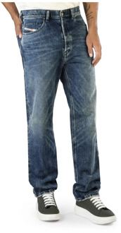 Diesel Heren Jeans met Ritssluiting in Effen Kleur Diesel , Blue , Heren - W28,W31,W29