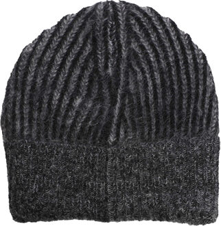 Diesel Heren K-Edro Logo Mohair Beanie (Zwart)