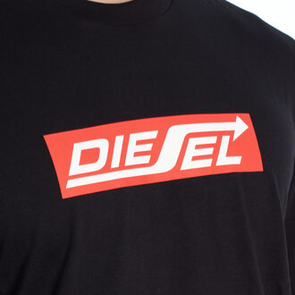 Diesel Heren Korte Mouw Katoenen T-Shirt A18996_RPATI - maat M Zwart