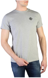 Diesel Heren Logo Print T-Shirt Diesel , Gray , Heren - S