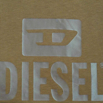 Diesel Heren Monotone Logo T-Shirt (Bruin) - maat S