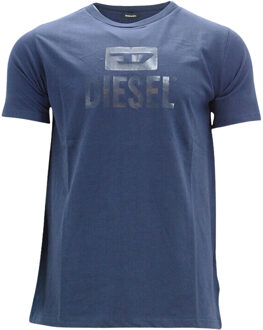 Diesel Heren Monotone Logo T-Shirt (Totale Verduistering) Zwart/bruin - 2XL