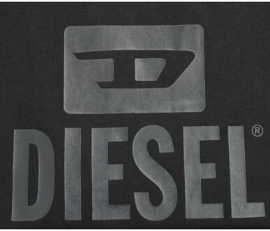 Diesel Heren Monotone Logo T-Shirt (Zwarte Kaviaar) - maat Zwart en Gebroken Wit