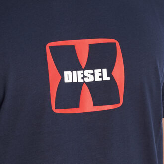 Diesel Heren Slim Fit Korte Mouwen T-Shirt A03848_RPATI - maat M Blauw