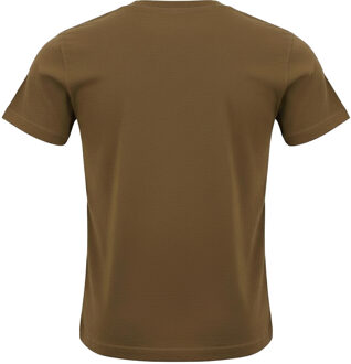 Diesel Heren T-shirt met Monotone Logo in reliëf (Bruin) - XL