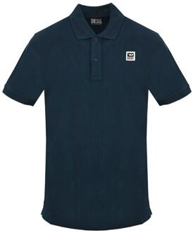 Diesel Heren Total Eclipse Klein Logo Polo Shirt (Marineblauw) Navy