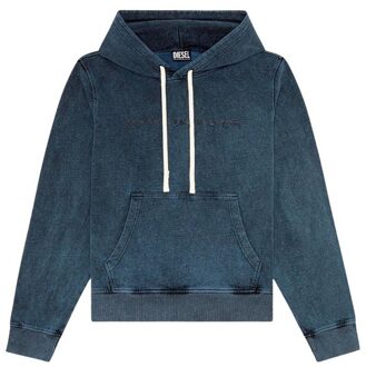 Diesel Heren Vervaagde Hoodie (Donkergrijs) - maat L