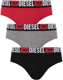Diesel Herenslips Andre 3-pack zwart-grijs-rood Multi - L
