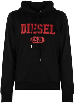 Diesel Hoodie Diesel , Zwart , Heren - M,S