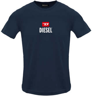 Diesel Just Small Nieuw D Logo Total Eclipse T-shirt - maat 2XL Navy