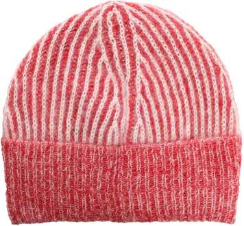 Diesel K-Edro-Mohair Hoed in Wit/Rood