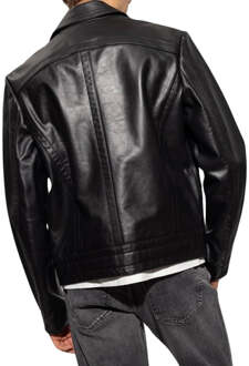 Diesel L Cale zwart leren jack