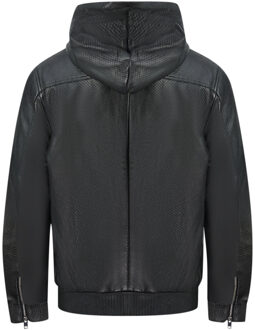 Diesel L-Rooney Black Leather Jacket Zwart