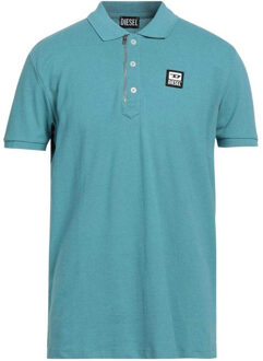 Diesel Mannen T-Harry Zip Nek Poloshirt (Blauw)