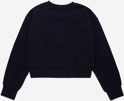 Diesel Meisjes Oval D Sweatshirt in Zwart - maat 10J / 140cm