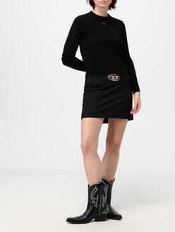 Diesel Merinowol Gebreide Pullover Trui Zwart