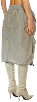 Diesel O-Windy Cargo Midi rok voor dames in Grijs