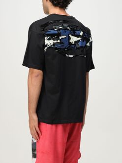 Diesel Ontspannen Pasvorm Katoenen T-shirt Zwart