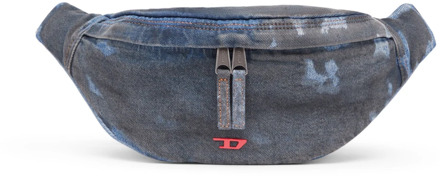 Diesel Rave Beltbag - Belt bag in coated denim Diesel , Blue , Unisex - ONE Size