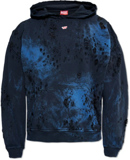 Diesel ‘S-Boxt-Hood’ hoodie met logo Diesel , Blue , Heren - 2Xl,Xl,M,3Xl
