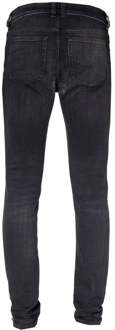 Diesel Sleenker vernietigde versterkte denim zwarte skinny jeans - 31W/30L