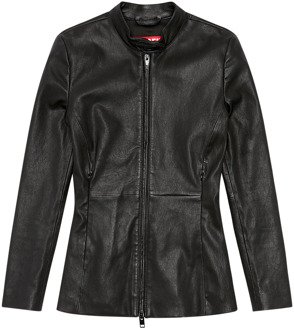 Diesel Stretch-leather jacket Diesel , Black , Dames - 2Xl,Xl,L,M,S,3Xl