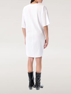 Diesel Strik Taille Korte Mouw Jurk Wit