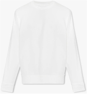 Diesel Sweatshirt met contrasterende hiel en logodetails Diesel , White , Heren - 2Xl,Xl,L,M,S,Xs