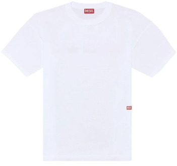 Diesel T-Boxt-N11 T-Shirt voor Mannen Diesel , White , Heren - Xl,L,M,S