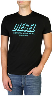 Diesel T-Diego T-shirt met logoprint Zwart - S