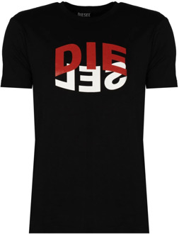 Diesel T-Diegos T-shirt met frontprint Zwart - S
