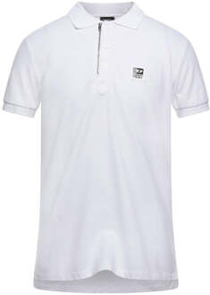 Diesel T-Harry wit poloshirt met ritssluiting - maat S
