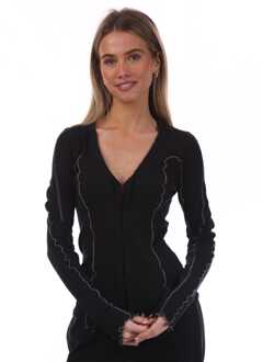 Diesel T-Ribas top voor dames in zwart - S