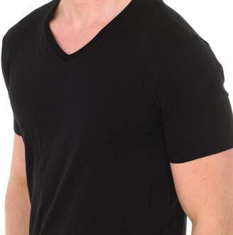 Diesel T-shirt met korte mouwen en V-hals 00CG26-0QAZY man Zwart