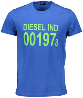 Diesel T-shirt met logo blauw - XXL