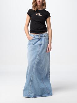 Diesel T-shirt met uitsnijdingen en korte mouwen Zwart