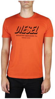 Diesel T-Shirts Diesel , Orange , Heren - L,M,S