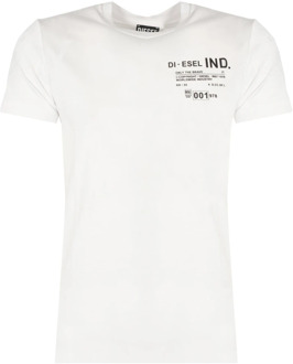 Diesel T-Shirts Diesel , White , Heren - 2Xl,M,S,Xs