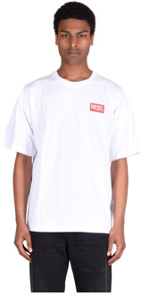 Diesel T-Shirts Diesel , White , Heren - Xl,L,M
