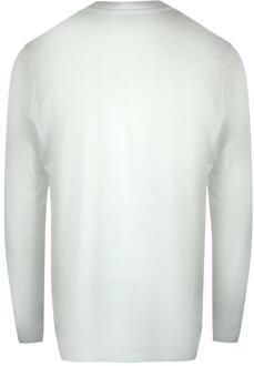 Diesel Uniseks Adult New D Logo T-shirt met lange mouwen (Wit) - XL