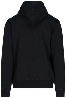 Diesel Unisex Arrow Logo Hoodie voor volwassenen (Zwarte Kaviaar) Zwart en Gebroken Wit - M