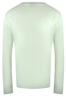 Diesel Unisex T-shirt met lange mouwen en logo voor volwassenen (Wit) Gebroken wit - XL