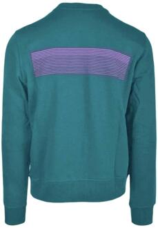 Diesel Unisex Volwassen Gestreepte Logo Sweatshirt (Blauw)