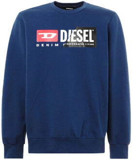 Diesel Unisex Volwassenen Snit Division Logo Sweatshirt (Navy Blauw)