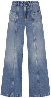 Diesel Wijde Denim Jeans voor Vrouwen Diesel , Blue , Dames - W27