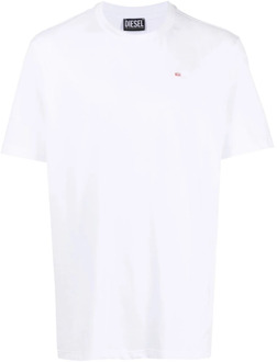 Diesel Witte T-shirts en Polos Diesel , White , Heren - Xl,L,M,S
