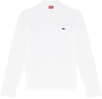 Diesel Witte T-shirts en Polos Diesel , White , Heren - Xl,L,M